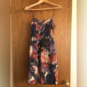 Anthropologie, Moulinette Soeurs | Silk Floral Mini Dress w/Smocked Back, Size 4